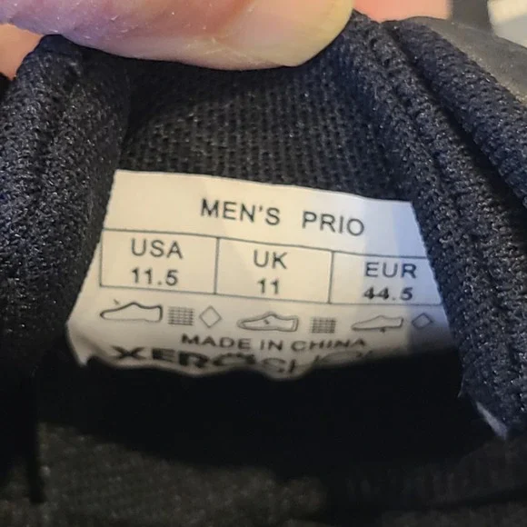 XERO Shoes Men's Size 11.5 Black White Prio Running Minimalist Barefoot Sneakers - Picture 9 of 9